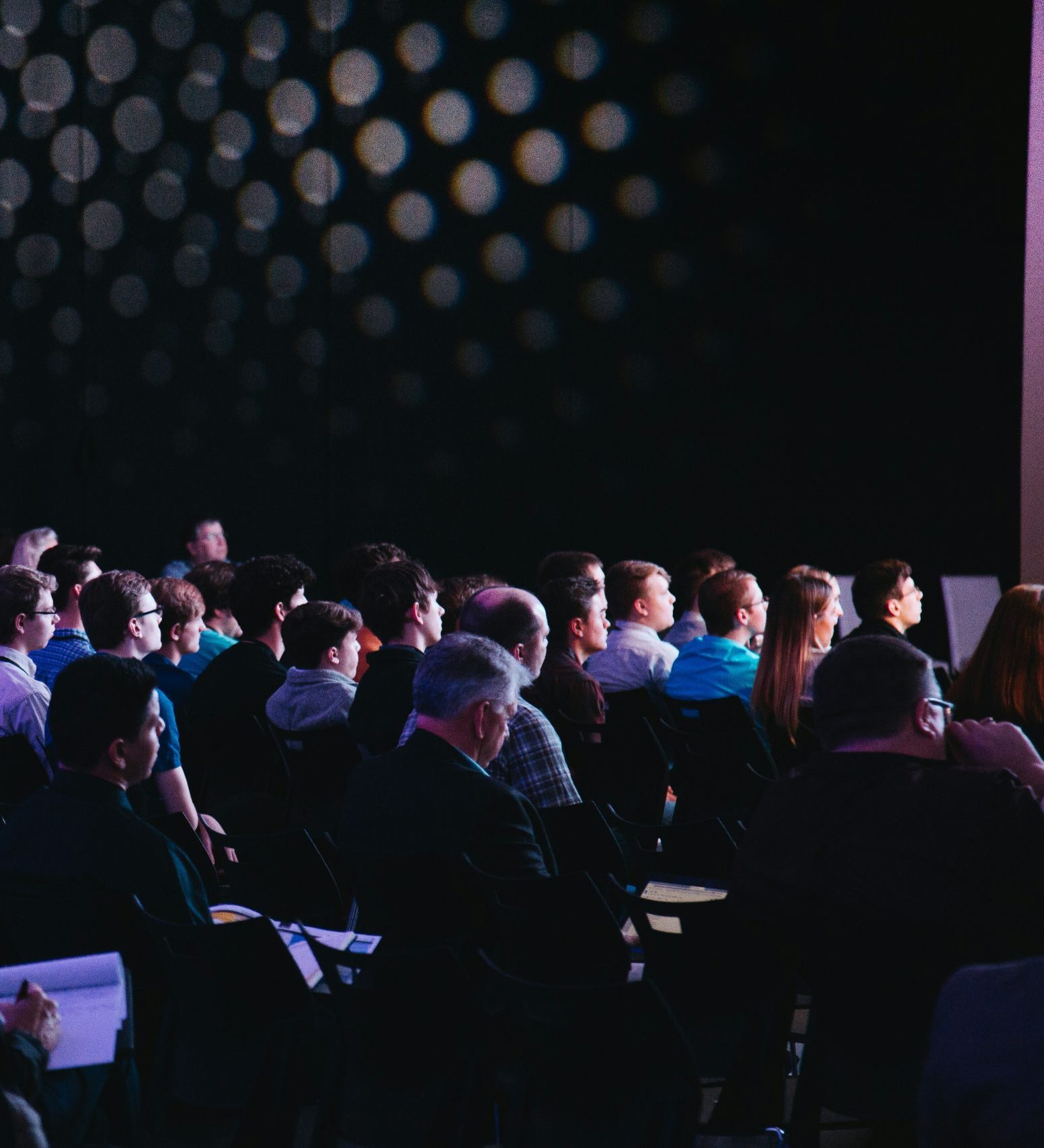 Auditorium of people